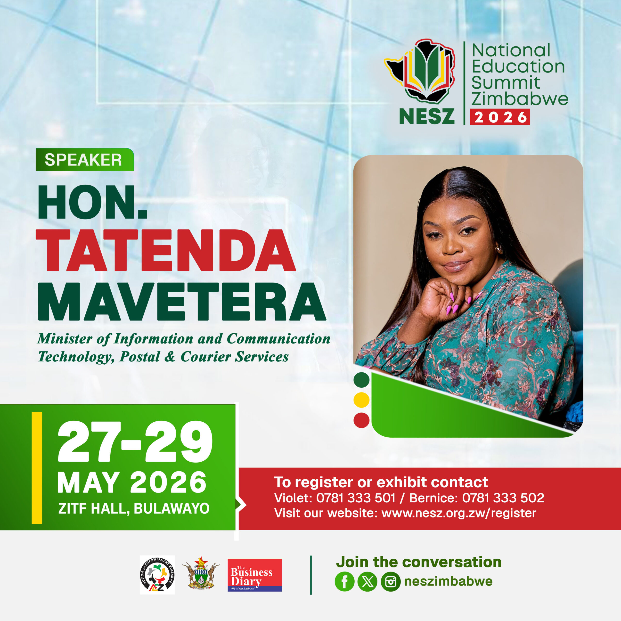 Meet Hon. Tatenda Mavetera - Guest Speaker at NESZ 2026