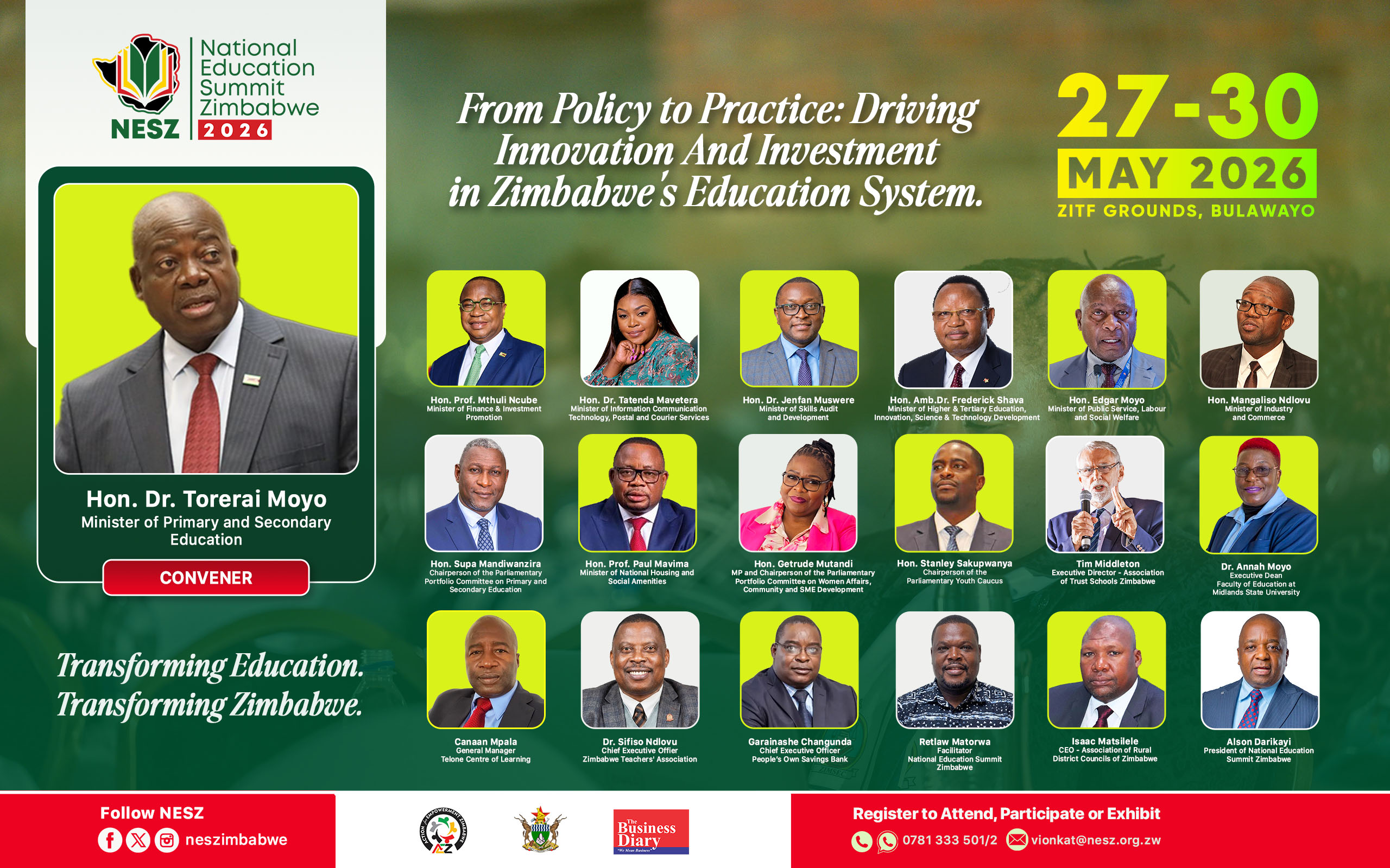 National Education Summit Zimbabwe Unveils Powerful Speaker Line-Up