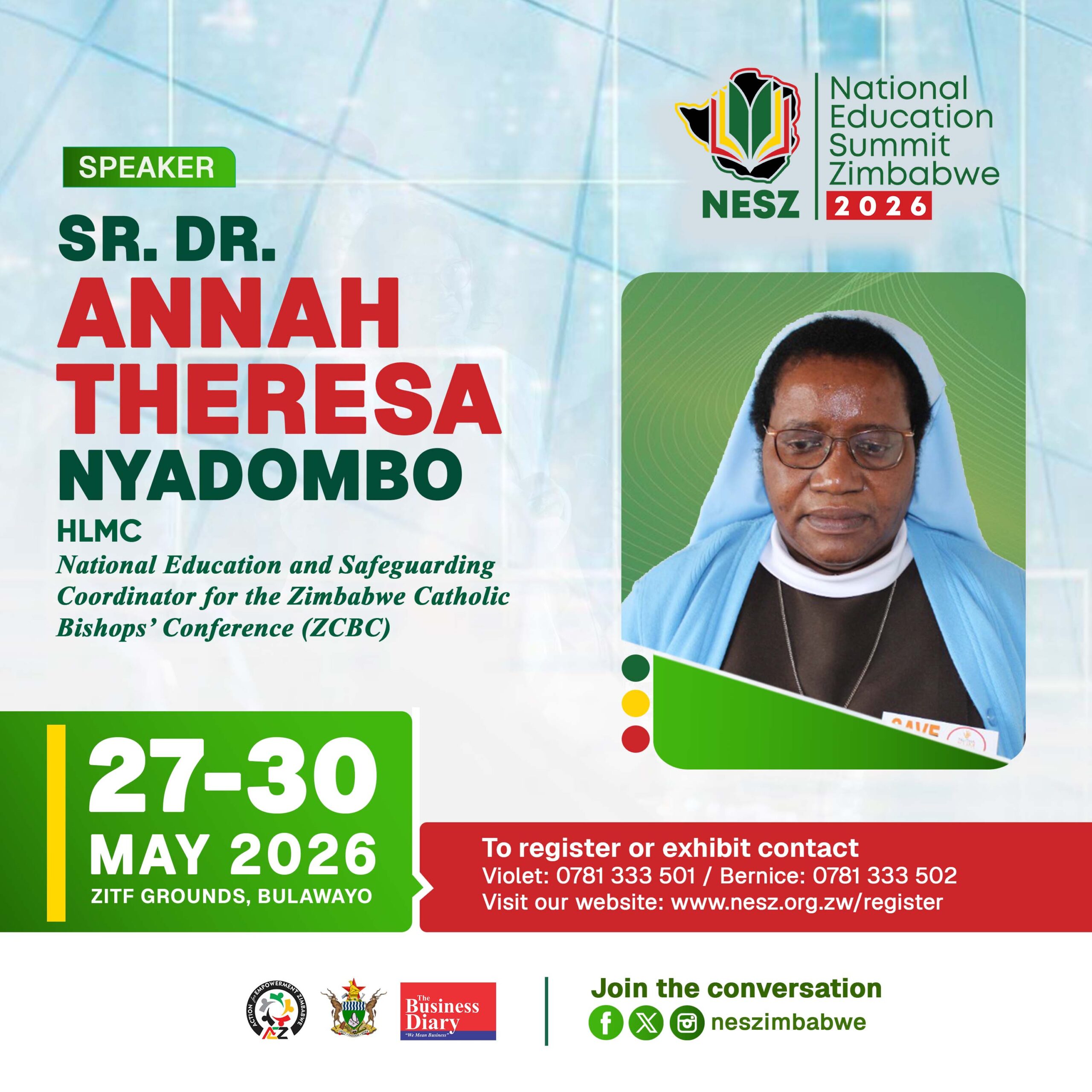 Meet Sr. Dr. Annah Theresa Nyadombo - NESZ 2026 Speaker