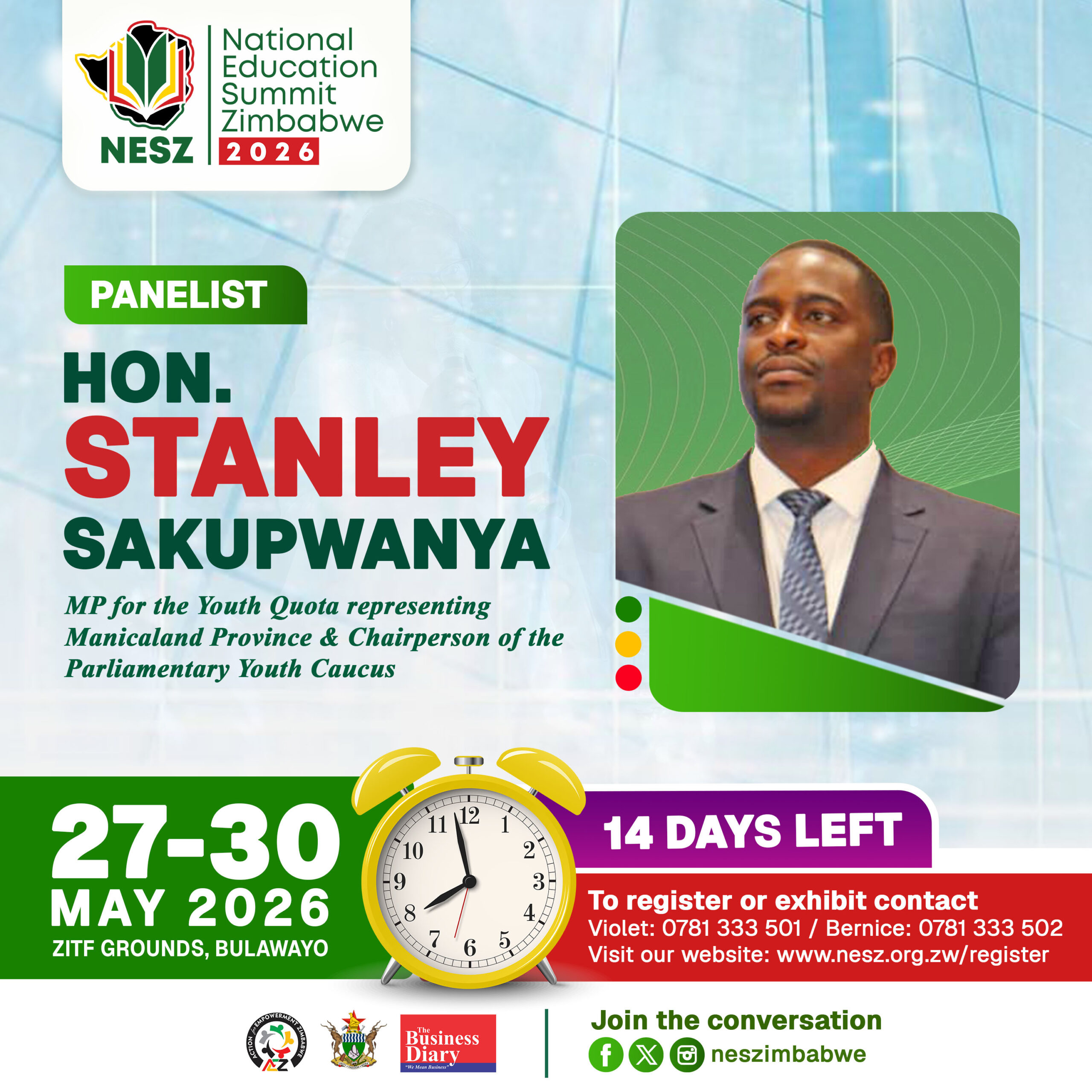 Hon. Stanley Sakupwanya to Speak on Youth Empowerment and Leadership at NESZ 2026