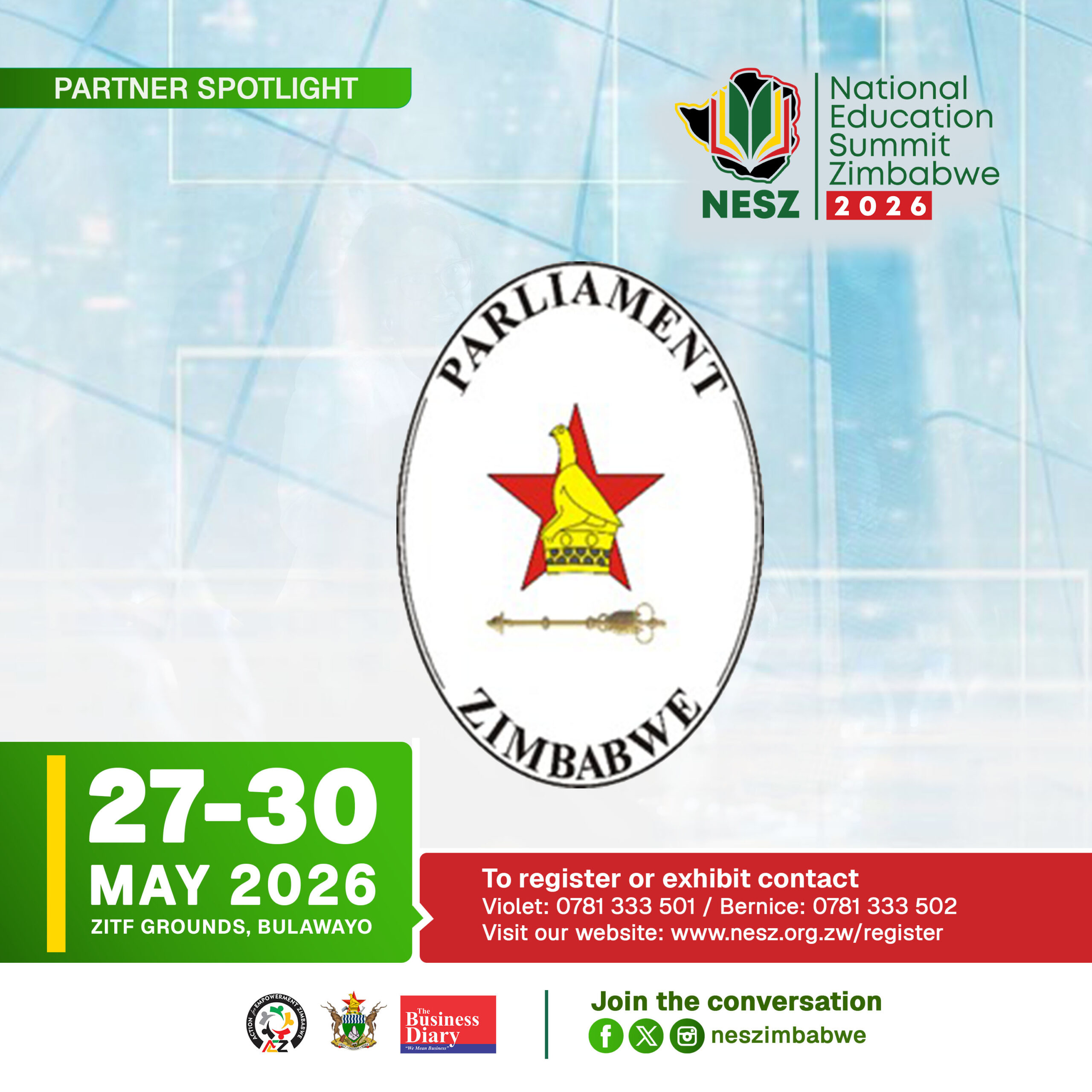The National Education Summit Zimbabwe is pleased to recognise the Parliament of Zimbabwe as a strategic partner in this year’s summit