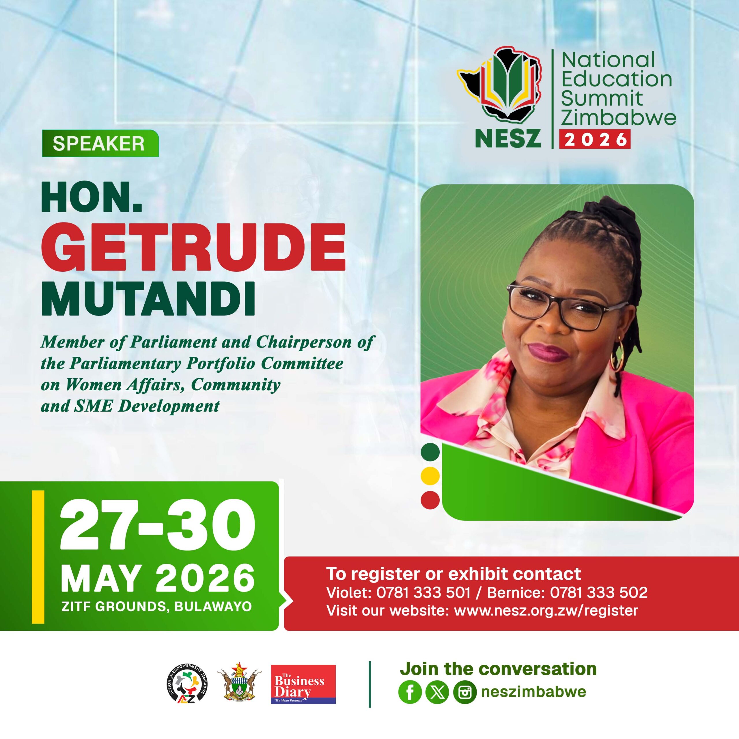 Meet Hon. Getrude Mutandi - NESZ 2026 Speaker